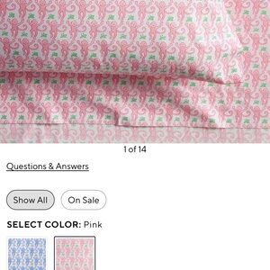 Pottery Barn Teen x Roller Rabbit Monkey Print Queen Sheet Set
